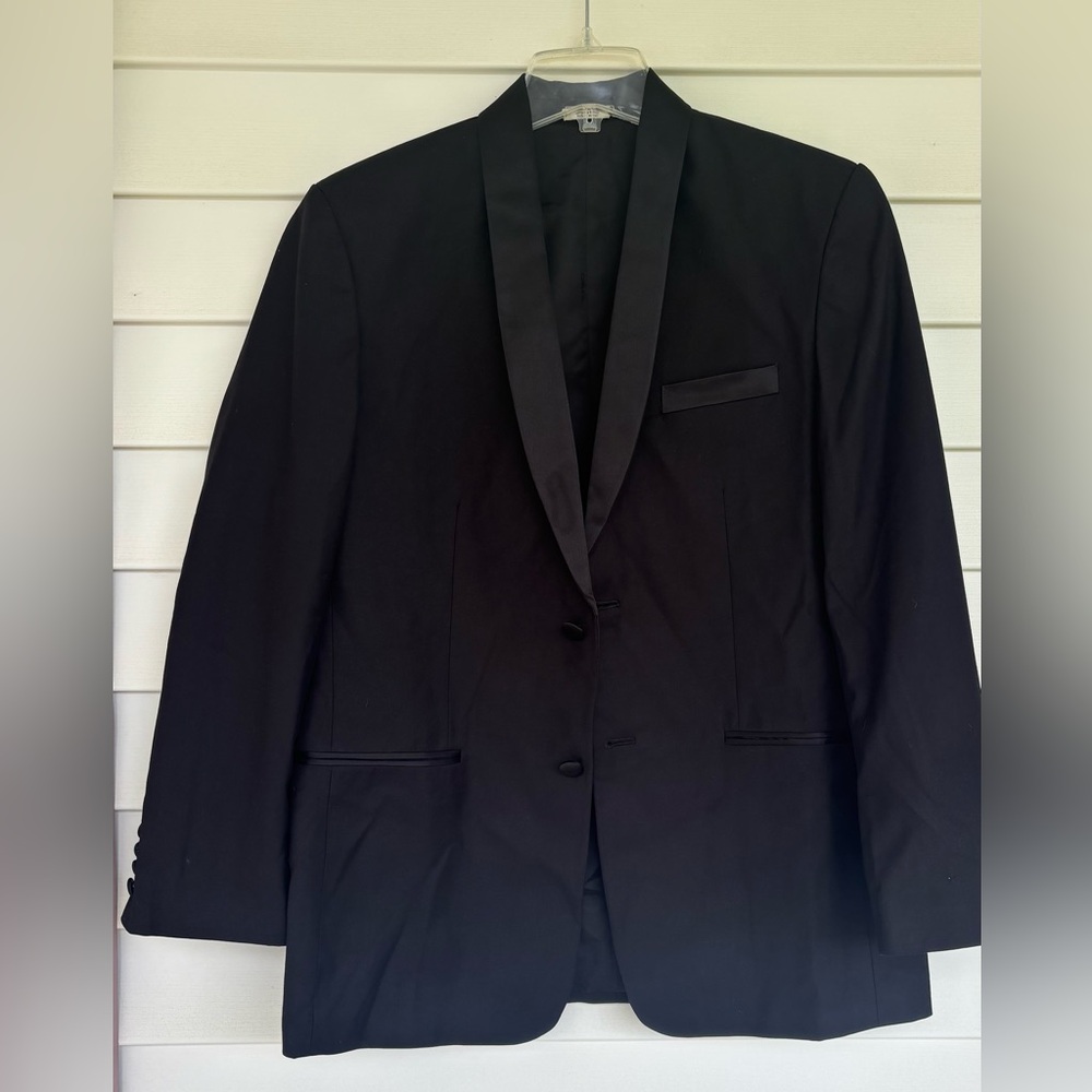 Calvin Klein Black Classic Suit Jacket Pants Boys Husky Size 20 NWOT NEW